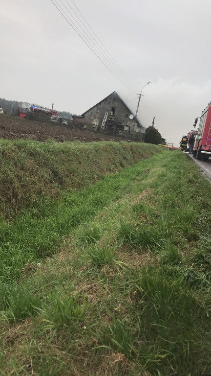 Pożar domu w Parzewie