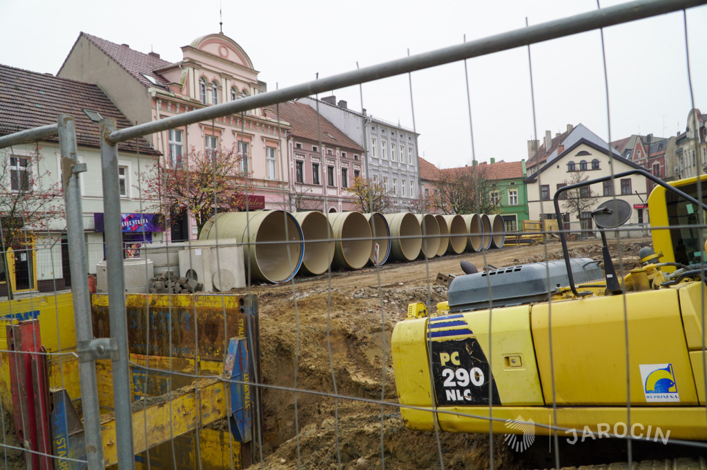 Rozkopane centrum Jarocina