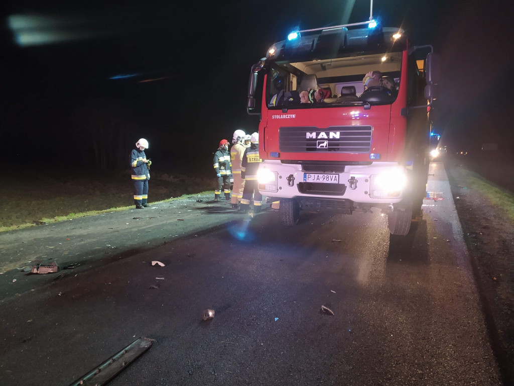 Zderzenie trzech samochodów w Wyszkach