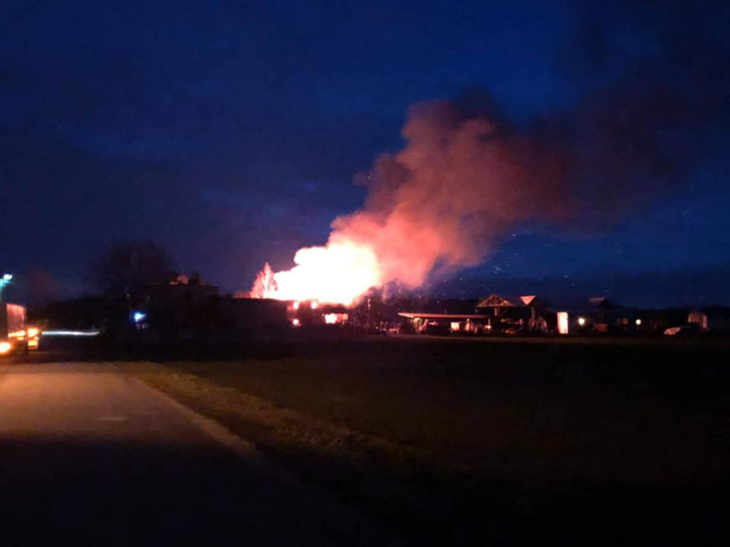 Pożar budynku gospodarczego w Mieszkowie