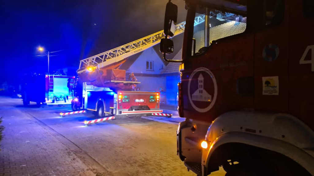 Nocny pożar w Jarocinie