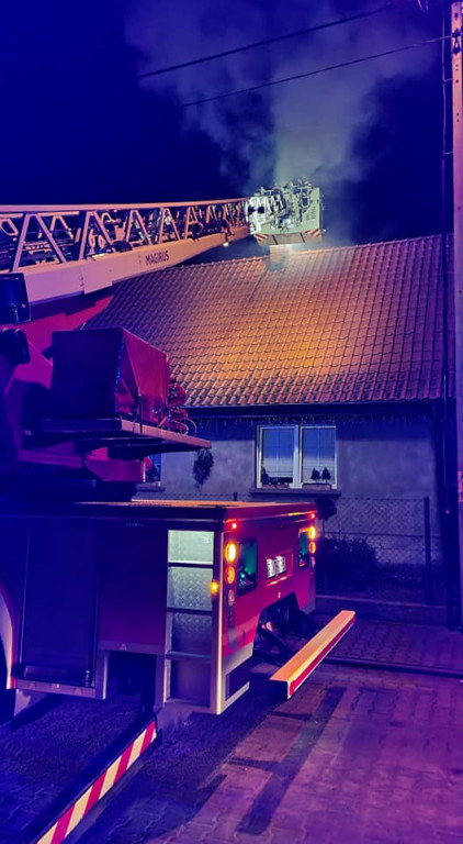 Nocny pożar w Jarocinie