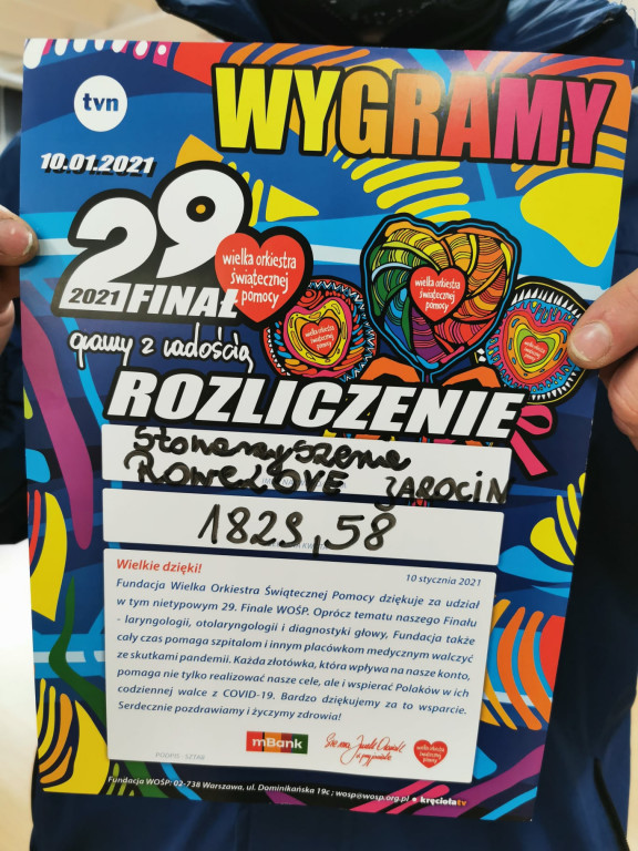 29. finał Wielkiej Orkiestry Świątecznej Pomocy w gminie Jarocin