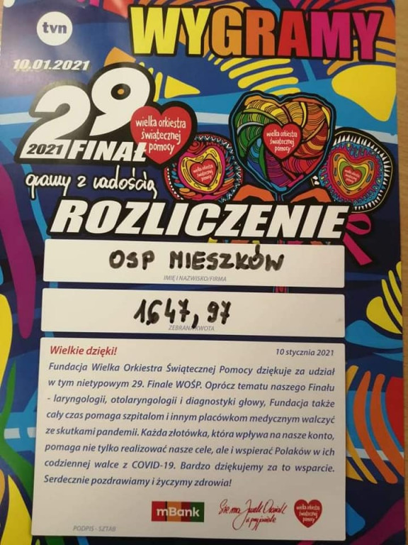 29. finał Wielkiej Orkiestry Świątecznej Pomocy w gminie Jarocin