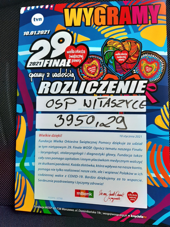 29. finał Wielkiej Orkiestry Świątecznej Pomocy w gminie Jarocin