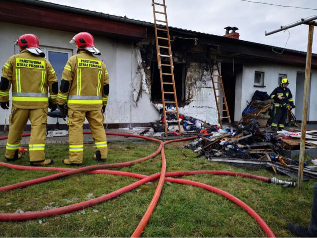 Pożar mieszkania w Łuszczanowie