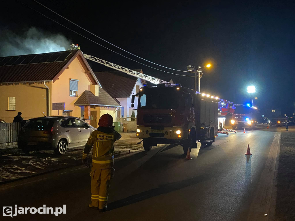 Pożar w kominie przy ul. Zagonowej w Jarocinie