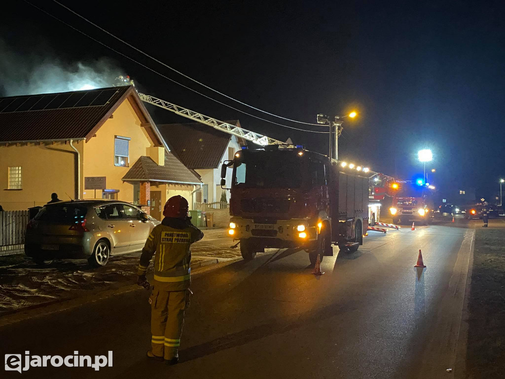 Pożar w kominie przy ul. Zagonowej w Jarocinie