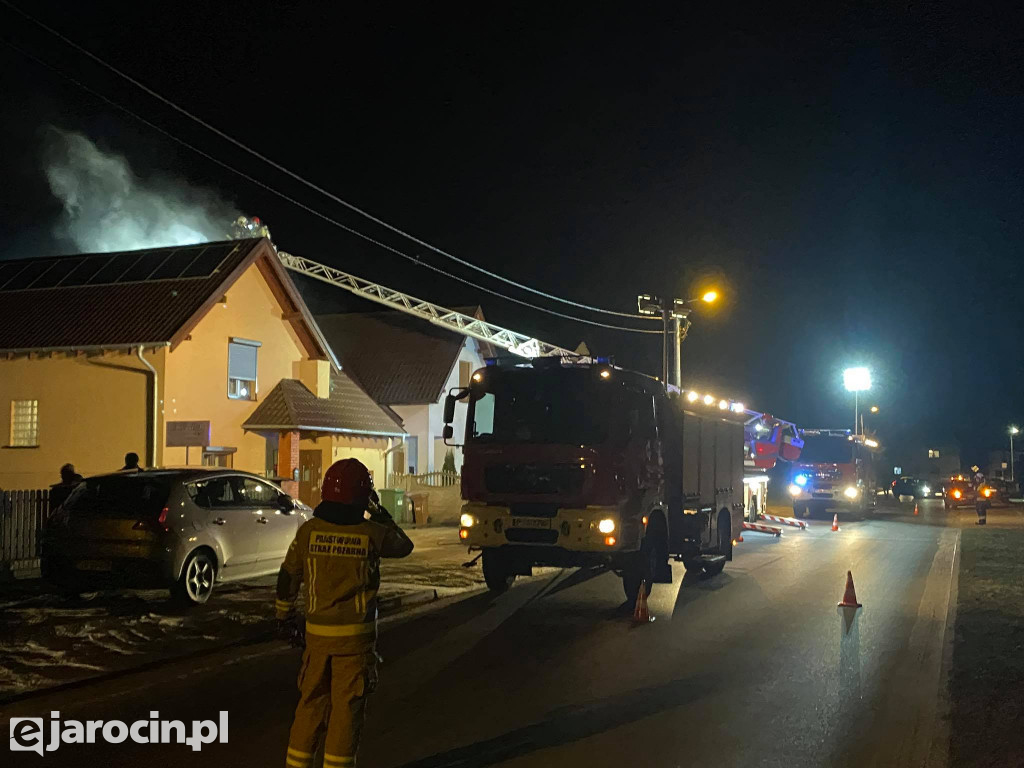 Pożar w kominie przy ul. Zagonowej w Jarocinie