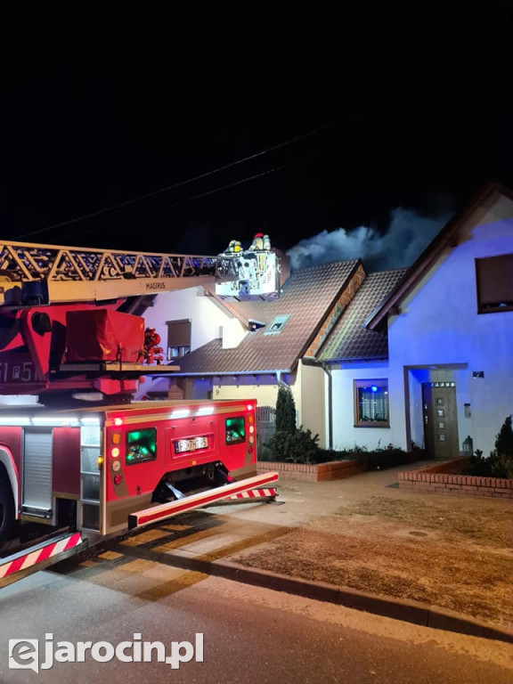 Pożar w kominie przy ul. Zagonowej w Jarocinie