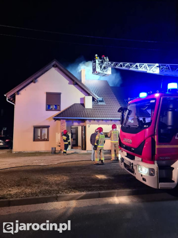 Pożar w kominie przy ul. Zagonowej w Jarocinie