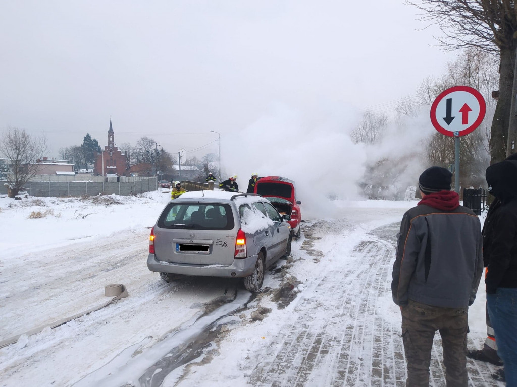 Pożar samochodu osobowego w Wilkowyi