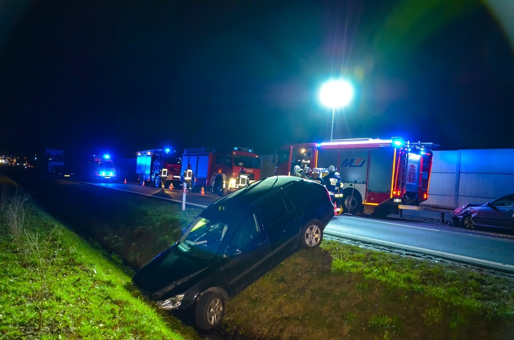 Stłuczka na obwodnicy Jarocina