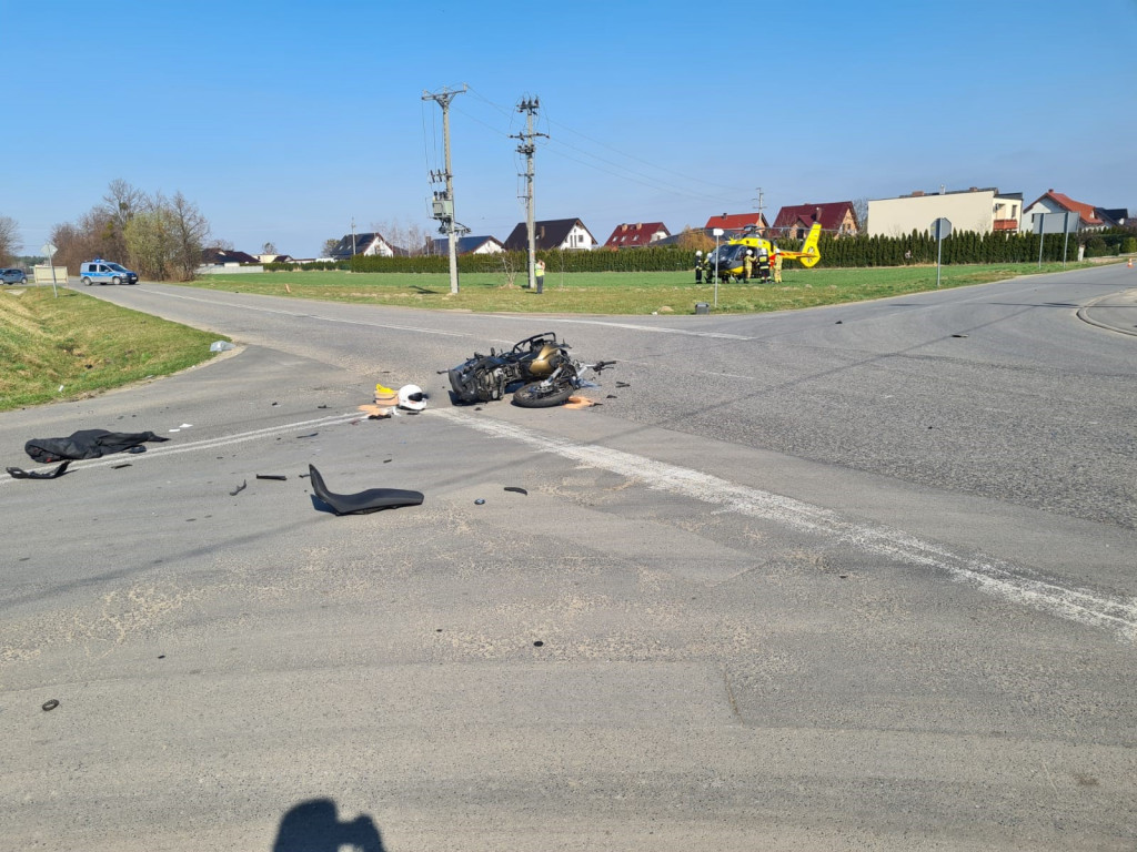 Wypadek na skrzyżowaniu w Żerkowie