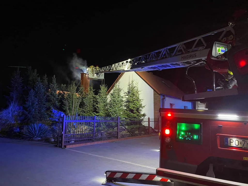 Pożar sadzy w Wilkowyi
