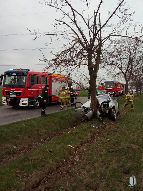 Wypadek na ul. Jarocińskiej w Noskowie