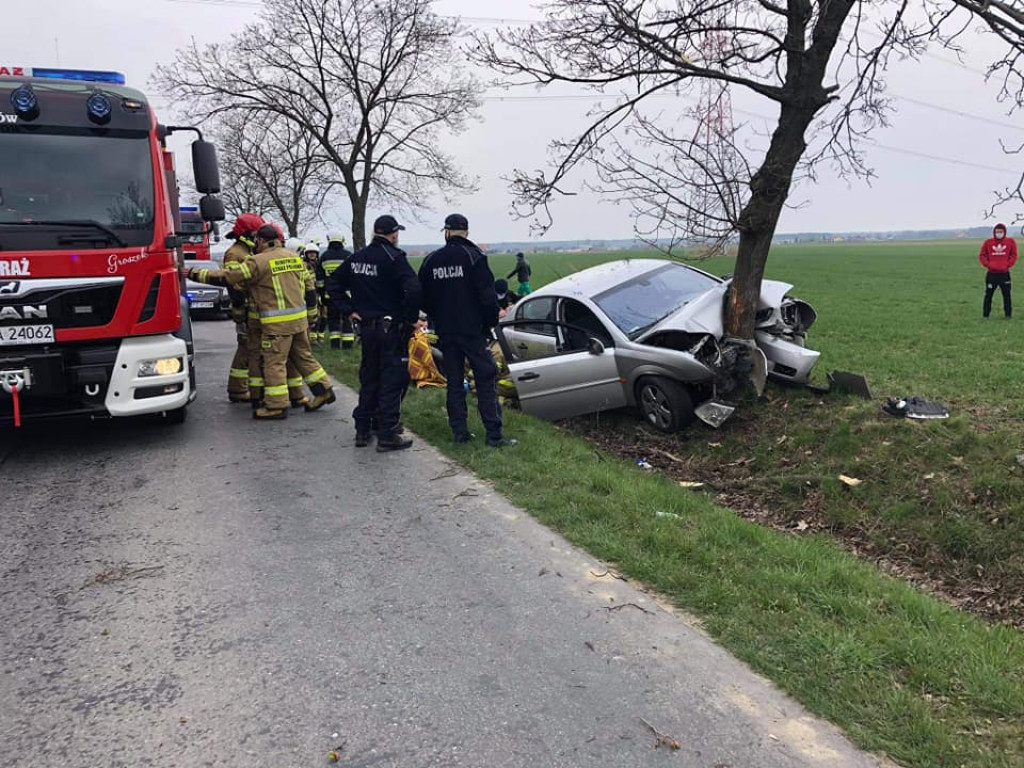 Wypadek na ul. Jarocińskiej w Noskowie