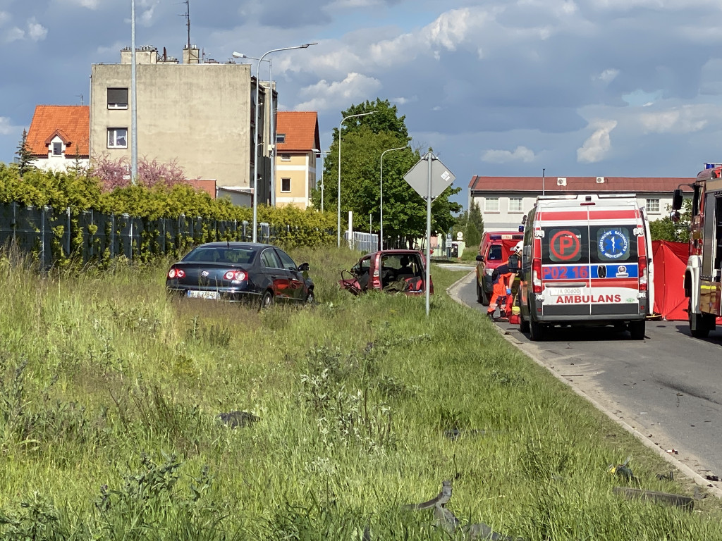 Wypadek na ul. Handlowej w Jarocinie