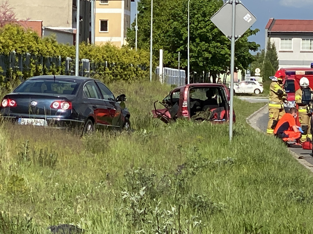 Wypadek na ul. Handlowej w Jarocinie