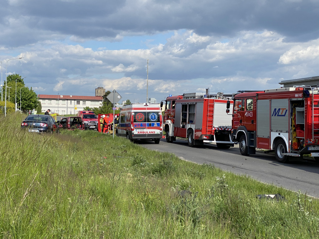 Wypadek na ul. Handlowej w Jarocinie