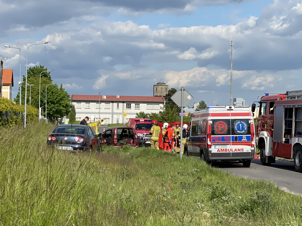 Wypadek na ul. Handlowej w Jarocinie