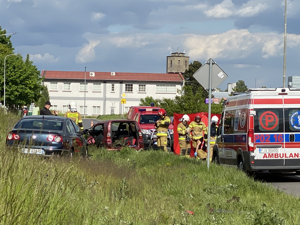 Wypadek na ul. Handlowej w Jarocinie