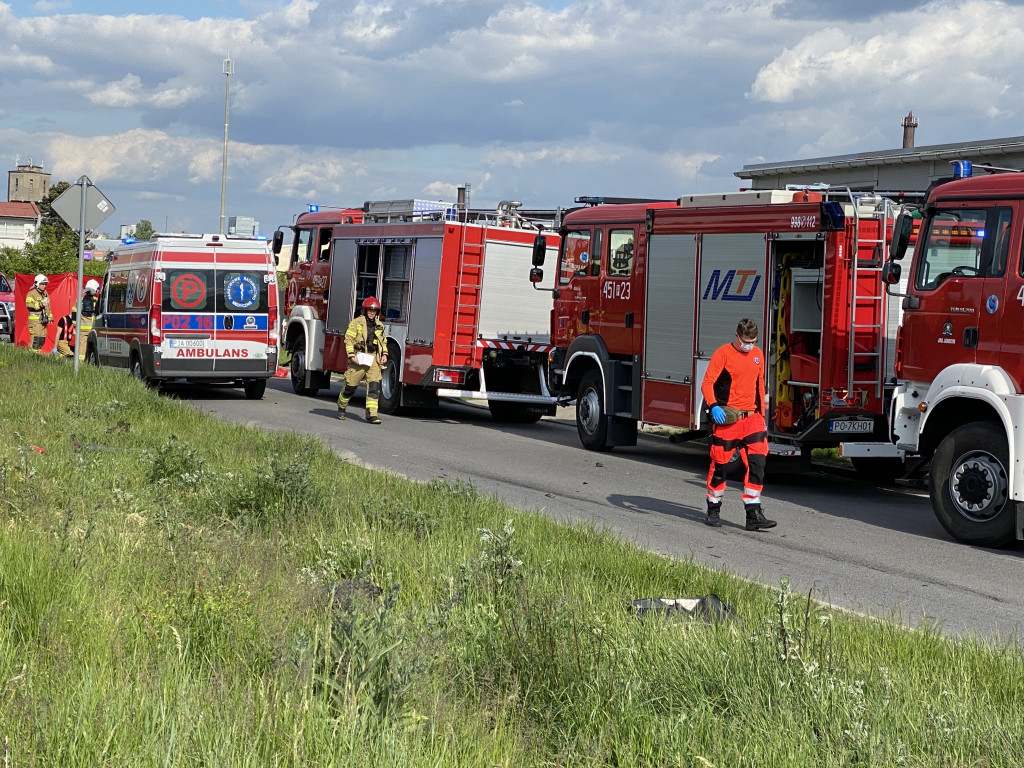 Wypadek na ul. Handlowej w Jarocinie