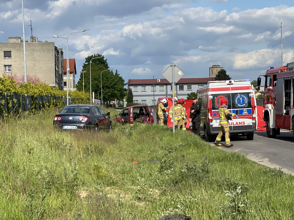 Wypadek na ul. Handlowej w Jarocinie