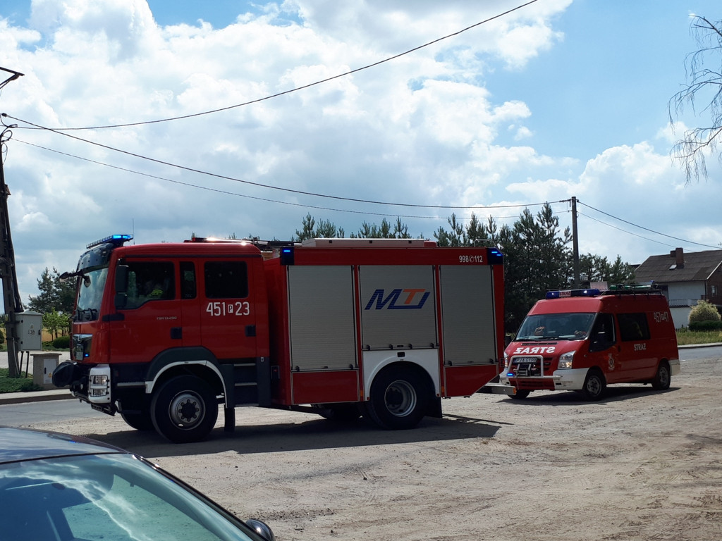 Kolizja na drodze krajowej nr 11 w Wyszkach