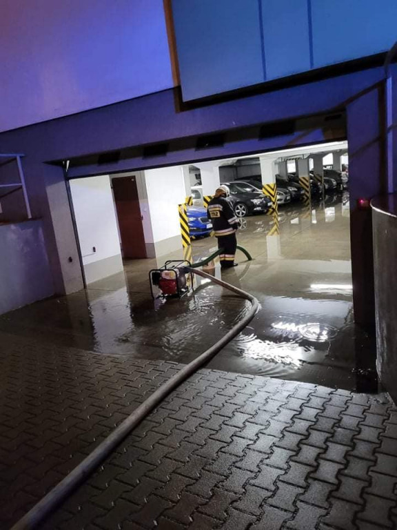 Skutki ulewnego deszczu i burzy w gminie Jarocin