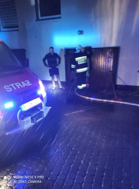 Skutki ulewnego deszczu i burzy w gminie Jarocin