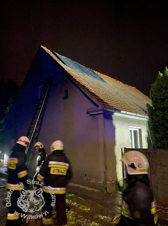 Skutki ulewnego deszczu i burzy w gminie Jarocin