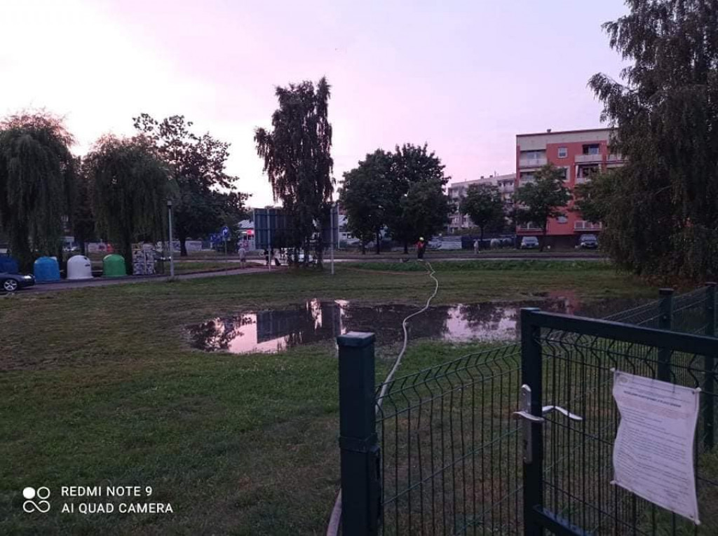 Oberwanie chmury i burza nad Jarocinem