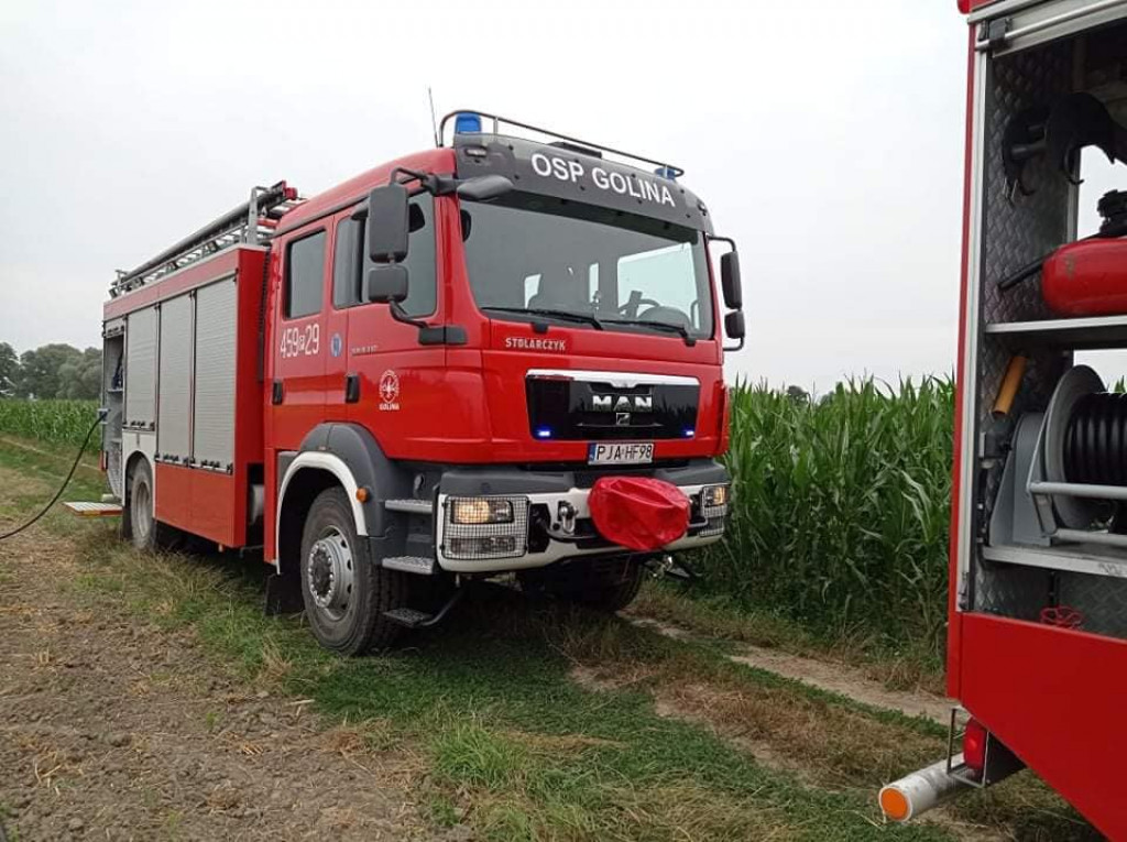 Pożar maszyny rolniczej