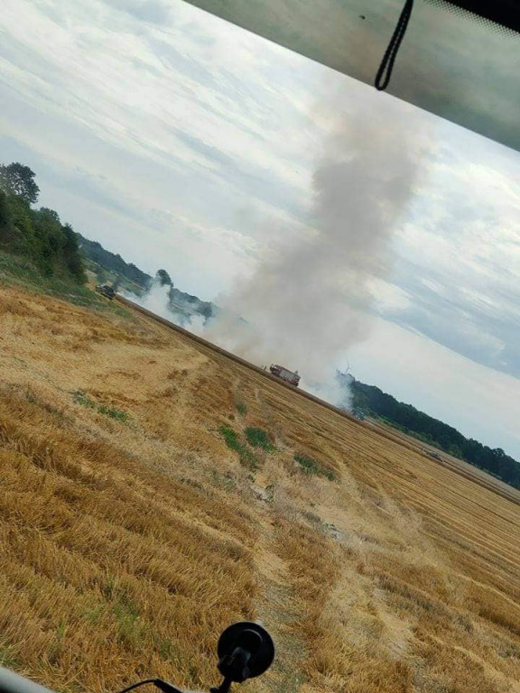 Pożar ścierniska w Potarzycy