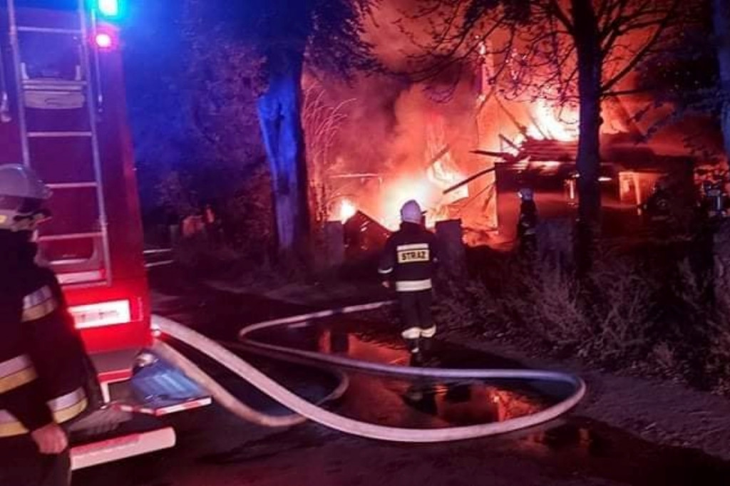 Ognista noc w powiecie jarocińskim