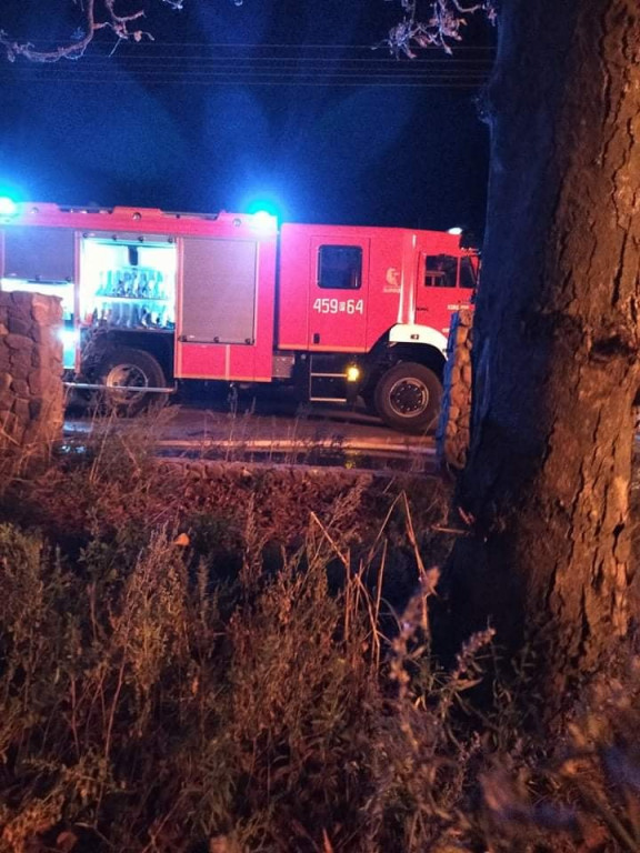 Ognista noc w powiecie jarocińskim