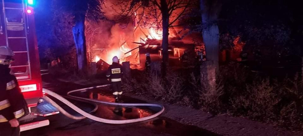 Ognista noc w powiecie jarocińskim