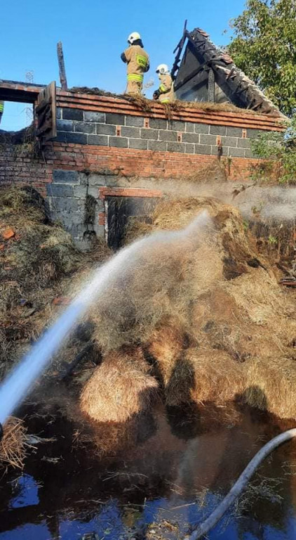 Pożar przy ul. Wrocławskiej w Jarocinie