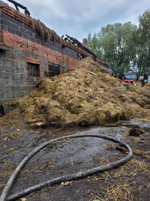 Pożar przy ul. Wrocławskiej w Jarocinie