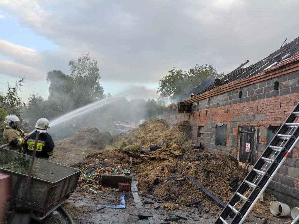 Pożar przy ul. Wrocławskiej w Jarocinie