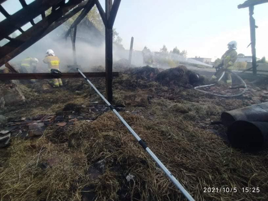 Pożar przy ul. Wrocławskiej w Jarocinie