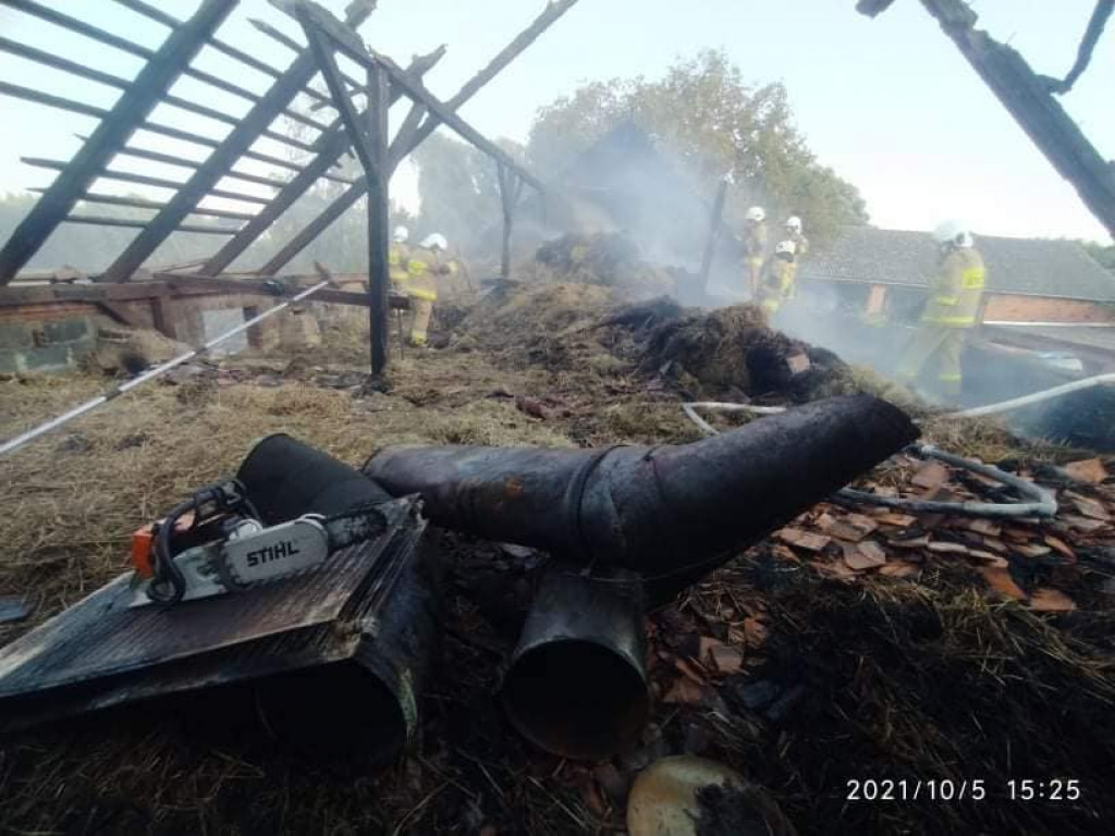 Pożar przy ul. Wrocławskiej w Jarocinie