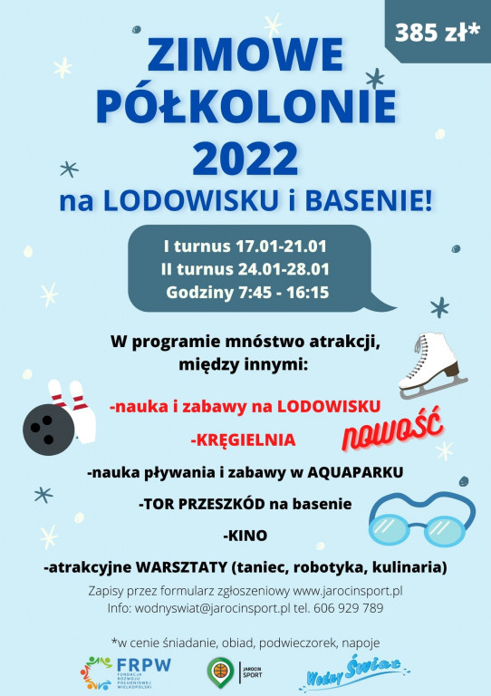 Ferie zimowe 2022. Oferta w gminie Jarocin