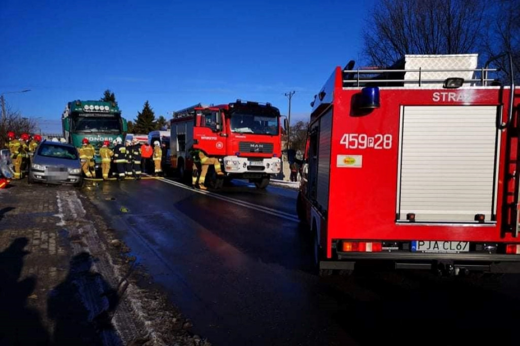 Wypadek na ul. Wrocławskiej w Jarocinie