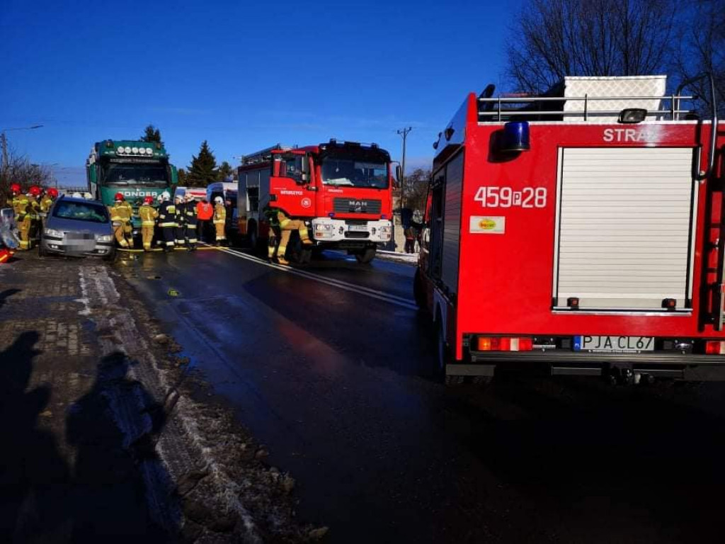 Wypadek na ul. Wrocławskiej w Jarocinie