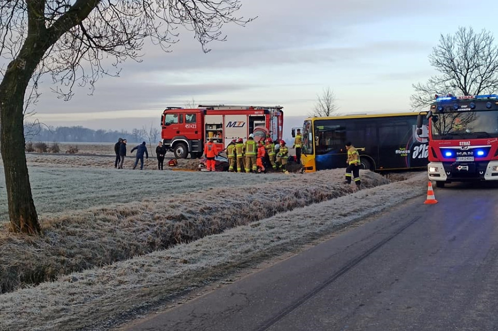 Wypadek między Jarocinem a Noskowem