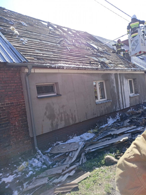 Golina. Pożar domu