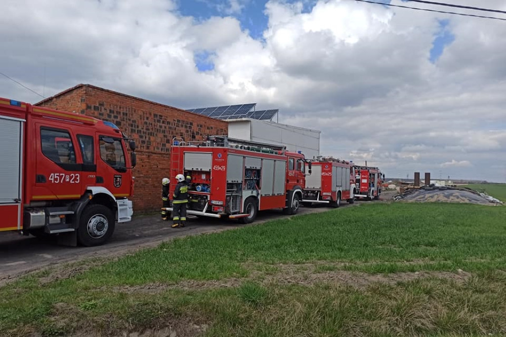 Potarzyca. Pożar butli z gazem