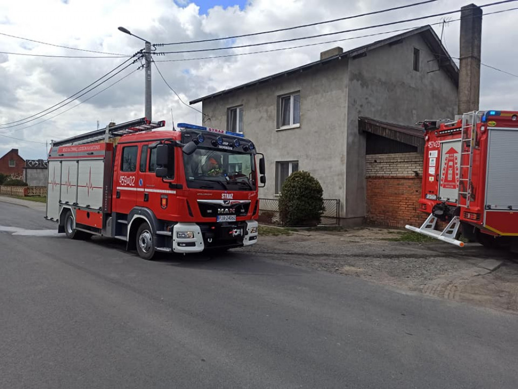 Potarzyca. Pożar butli z gazem